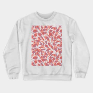 Minimalist Leaf Line Art Illustration as a Seamless Surface Pattern Design Crewneck Sweatshirt
